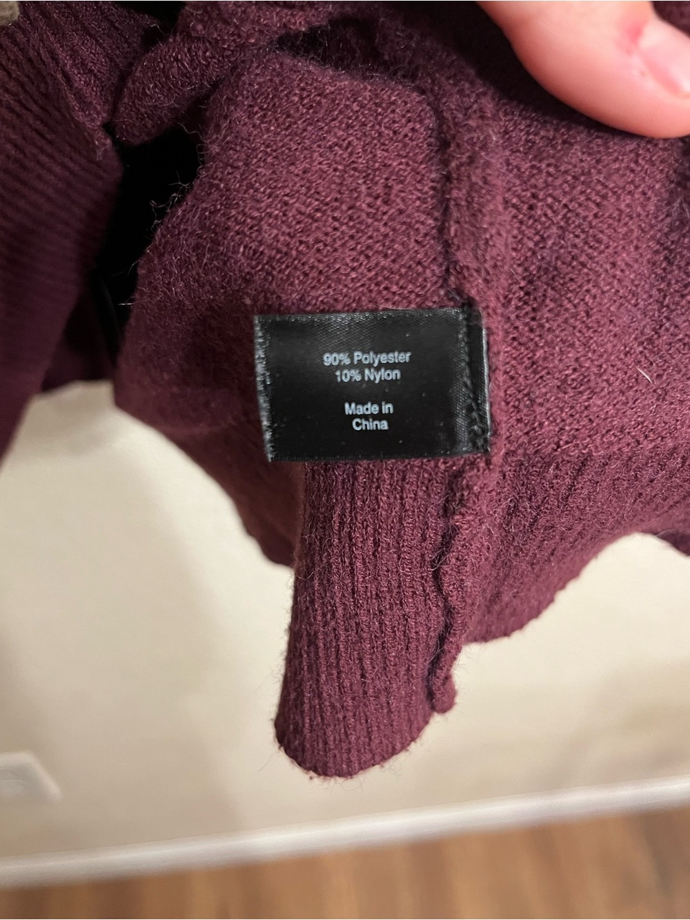 Oversized cozy Lane Bryant Burgundy V-Neck Women's Sweater - Picture 6 of 6
